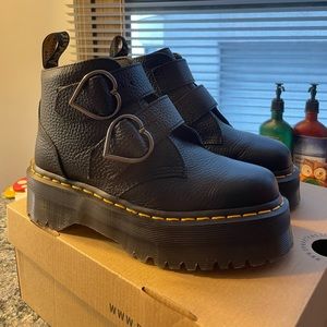 Dr. Martens Devon Heart Leather Platform Boots